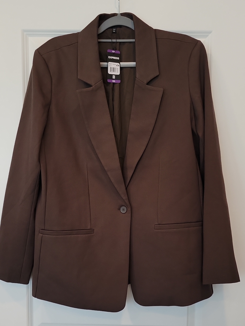 NWT Express Women's Brown Single-Button Blazer Size XXL NWT